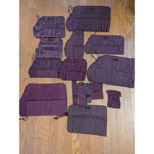 Large Lot 15 Bigelow Kennard Silver Burgundy Anti Tarnish Bag Boston MA